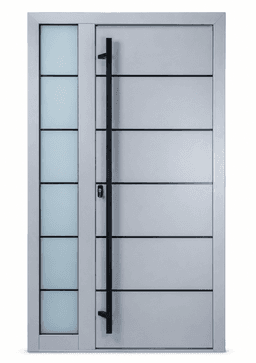 Modern Aluminum Door with Side Glass – Anthracite Color